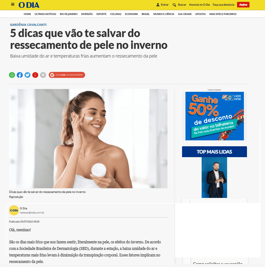 5 dicas que vão te salvar do ressecamento de pele no inverno